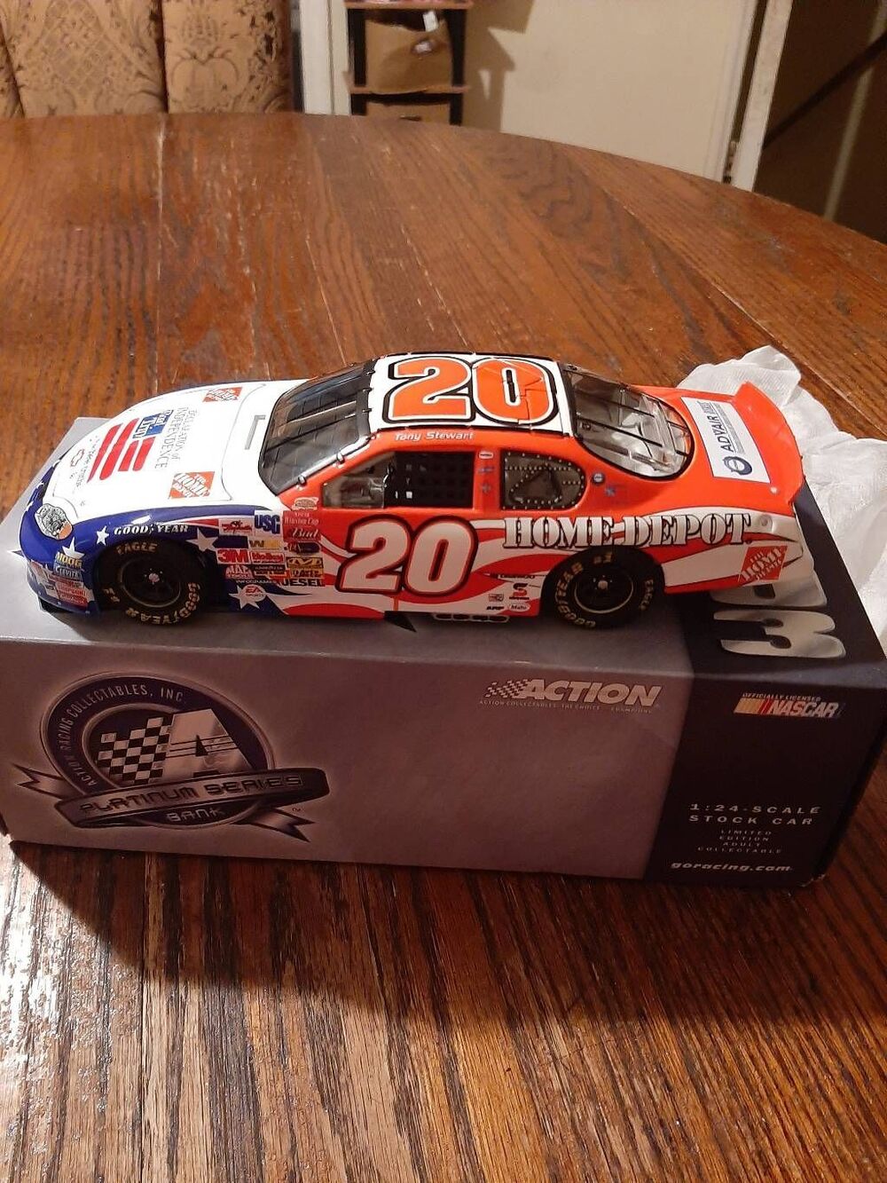 Vintage Action Collectible 03 Tony Stewert Independence Day Die Cast Nascar Bank